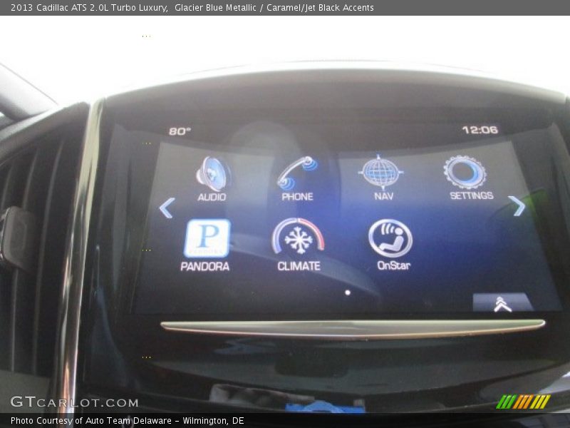Glacier Blue Metallic / Caramel/Jet Black Accents 2013 Cadillac ATS 2.0L Turbo Luxury