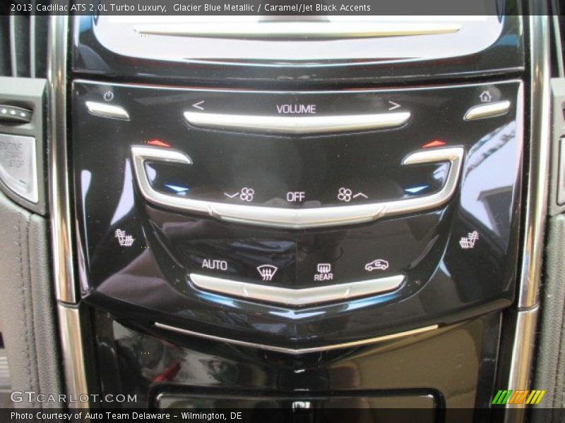 Glacier Blue Metallic / Caramel/Jet Black Accents 2013 Cadillac ATS 2.0L Turbo Luxury