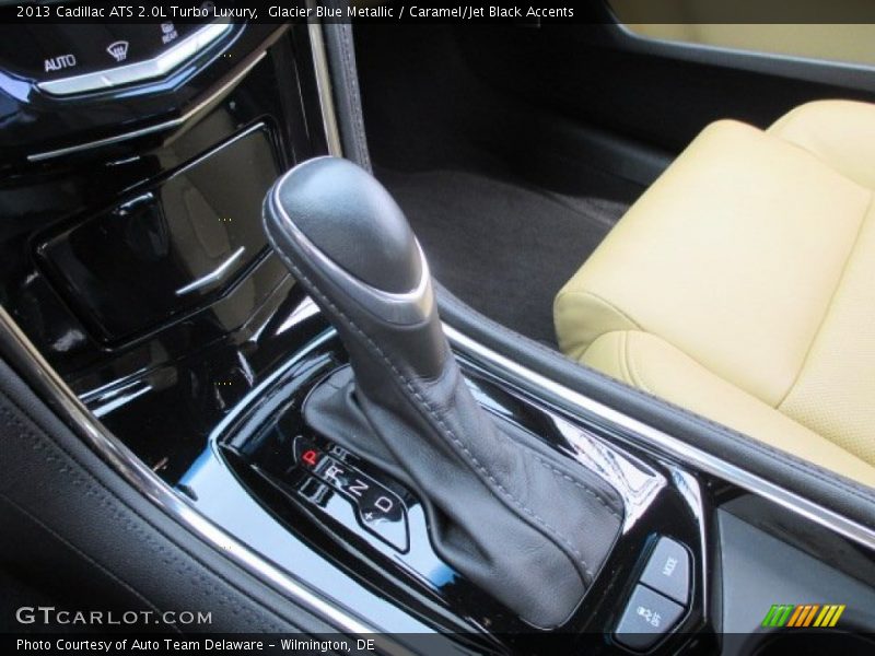 Glacier Blue Metallic / Caramel/Jet Black Accents 2013 Cadillac ATS 2.0L Turbo Luxury