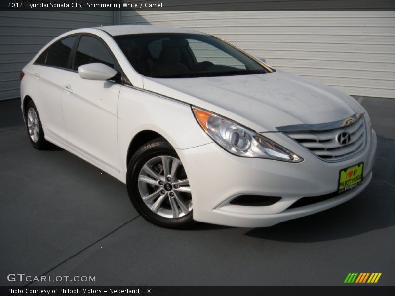 Shimmering White / Camel 2012 Hyundai Sonata GLS