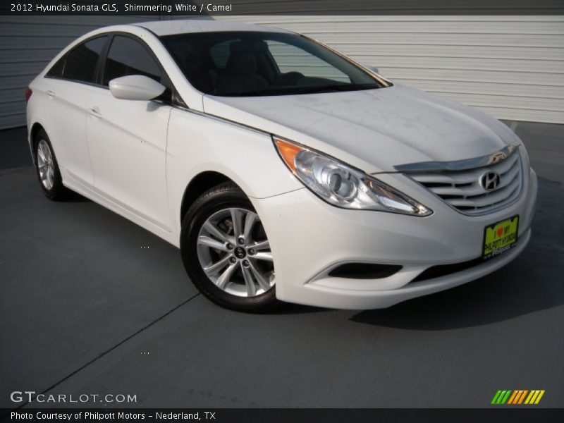 Shimmering White / Camel 2012 Hyundai Sonata GLS