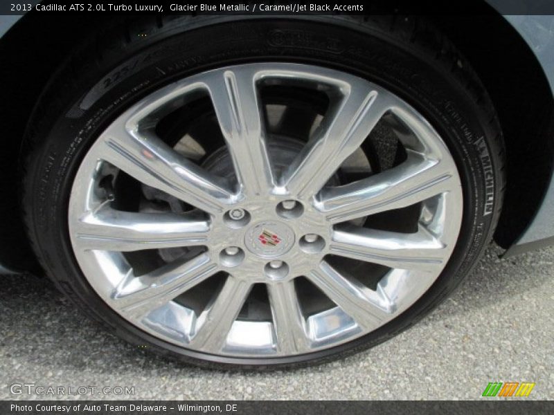 Glacier Blue Metallic / Caramel/Jet Black Accents 2013 Cadillac ATS 2.0L Turbo Luxury