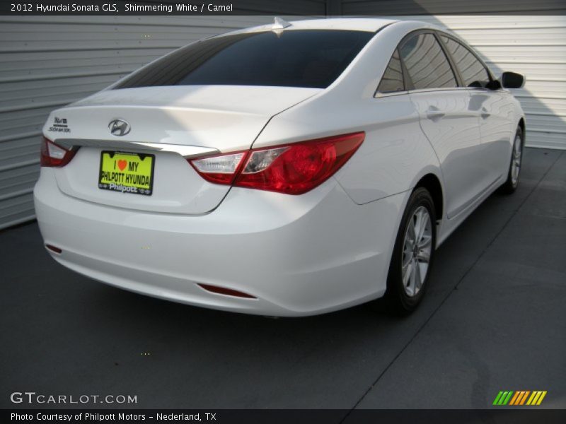 Shimmering White / Camel 2012 Hyundai Sonata GLS