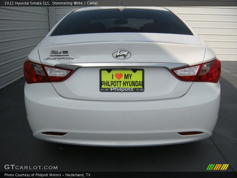 Shimmering White / Camel 2012 Hyundai Sonata GLS