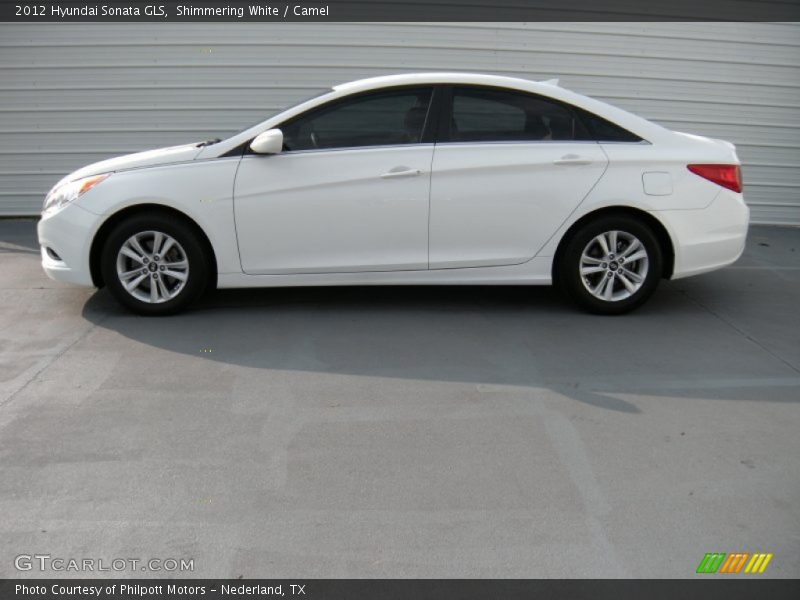 Shimmering White / Camel 2012 Hyundai Sonata GLS