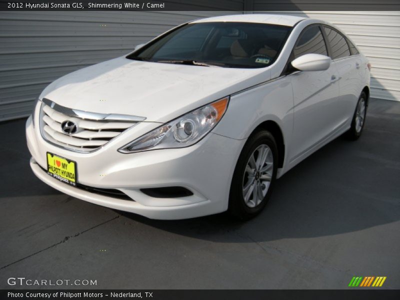 Shimmering White / Camel 2012 Hyundai Sonata GLS
