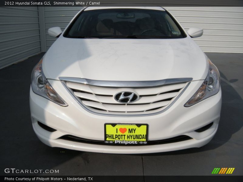 Shimmering White / Camel 2012 Hyundai Sonata GLS