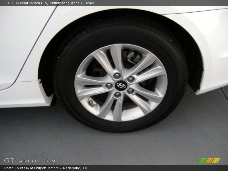 Shimmering White / Camel 2012 Hyundai Sonata GLS