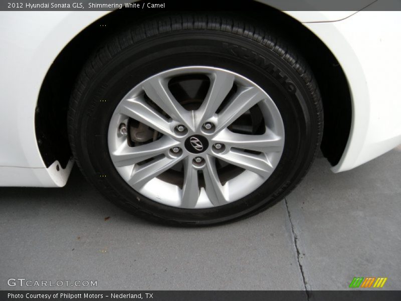 Shimmering White / Camel 2012 Hyundai Sonata GLS