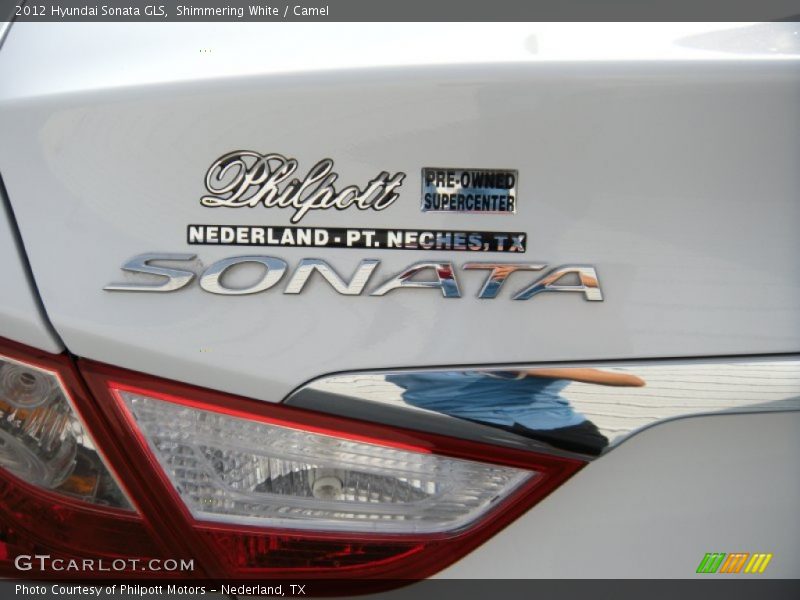 Shimmering White / Camel 2012 Hyundai Sonata GLS