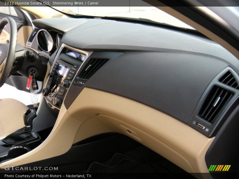 Shimmering White / Camel 2012 Hyundai Sonata GLS