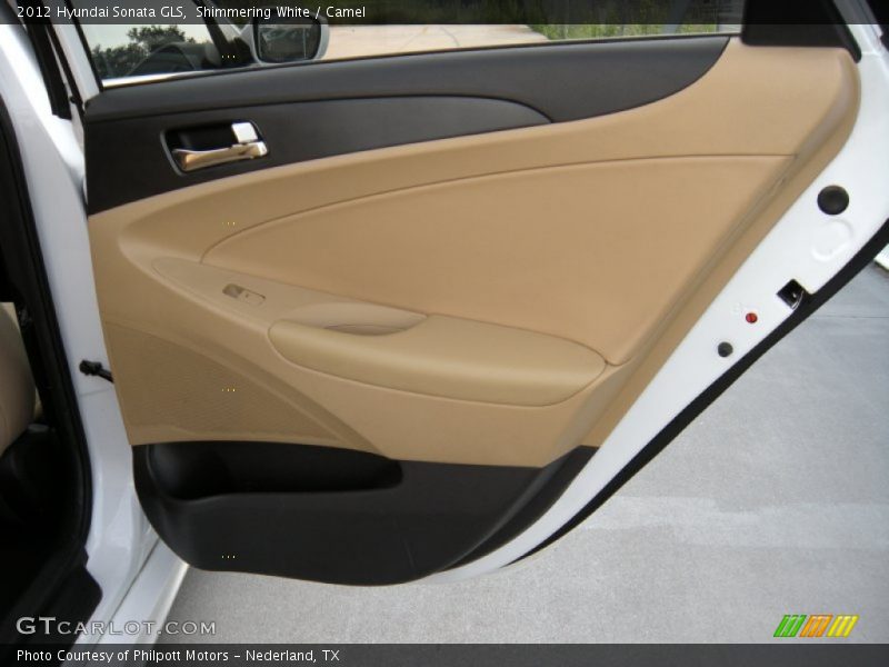 Shimmering White / Camel 2012 Hyundai Sonata GLS
