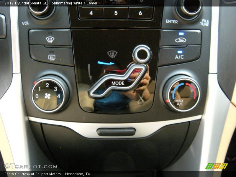 Shimmering White / Camel 2012 Hyundai Sonata GLS