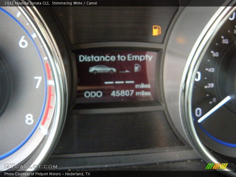 Shimmering White / Camel 2012 Hyundai Sonata GLS