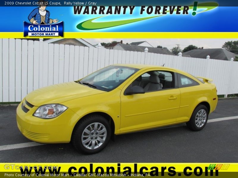 Rally Yellow / Gray 2009 Chevrolet Cobalt LS Coupe