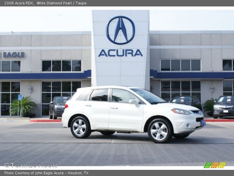 White Diamond Pearl / Taupe 2008 Acura RDX