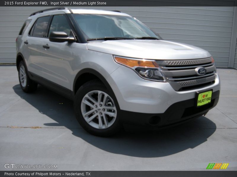 Ingot Silver / Medium Light Stone 2015 Ford Explorer FWD