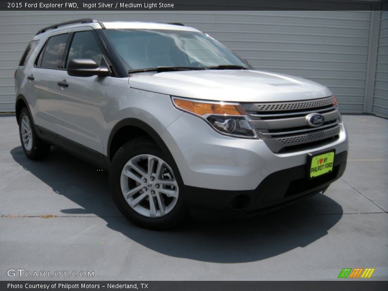 Ingot Silver / Medium Light Stone 2015 Ford Explorer FWD