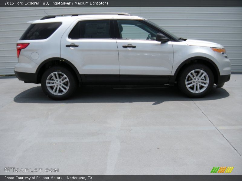 Ingot Silver / Medium Light Stone 2015 Ford Explorer FWD