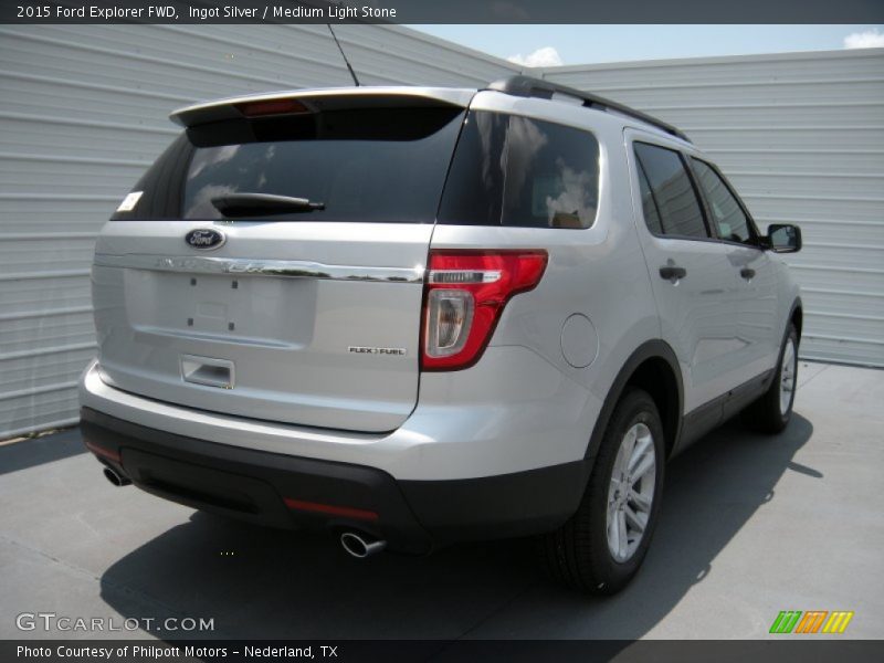 Ingot Silver / Medium Light Stone 2015 Ford Explorer FWD