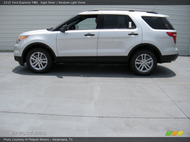 Ingot Silver / Medium Light Stone 2015 Ford Explorer FWD