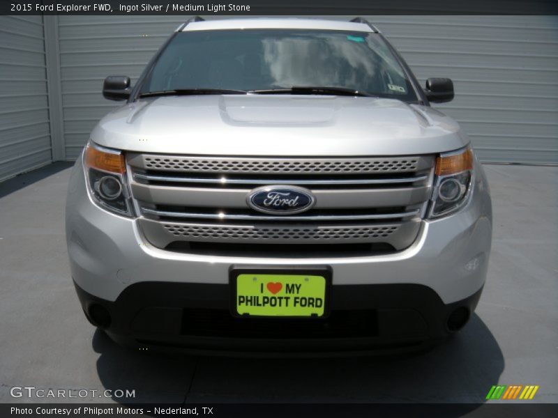 Ingot Silver / Medium Light Stone 2015 Ford Explorer FWD
