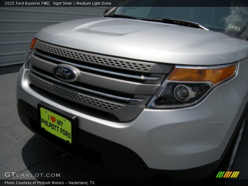 Ingot Silver / Medium Light Stone 2015 Ford Explorer FWD