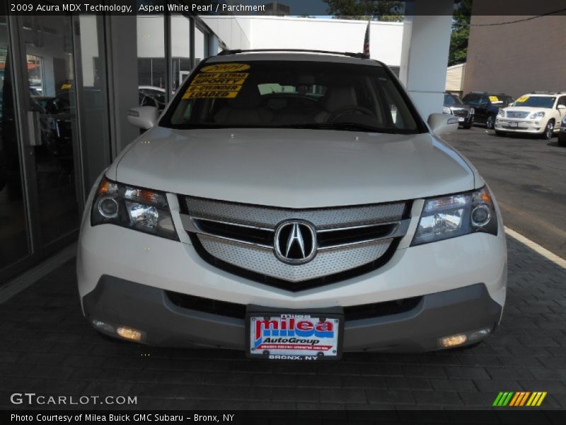 Aspen White Pearl / Parchment 2009 Acura MDX Technology