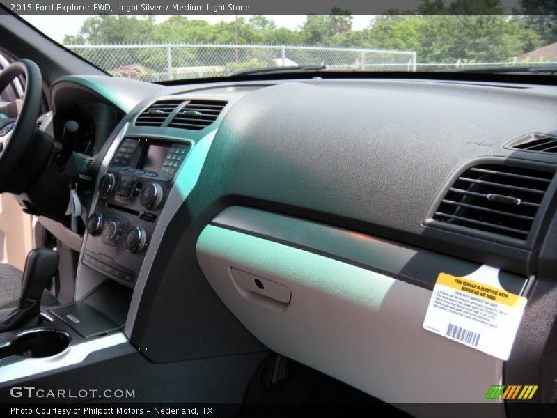 Ingot Silver / Medium Light Stone 2015 Ford Explorer FWD
