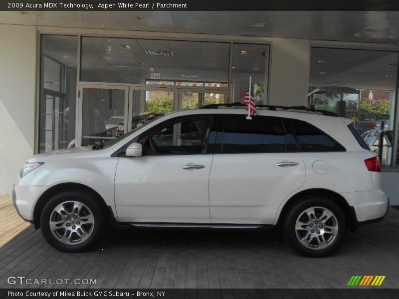 Aspen White Pearl / Parchment 2009 Acura MDX Technology