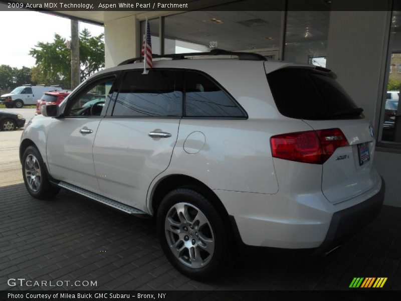 Aspen White Pearl / Parchment 2009 Acura MDX Technology