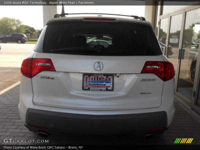 Aspen White Pearl / Parchment 2009 Acura MDX Technology