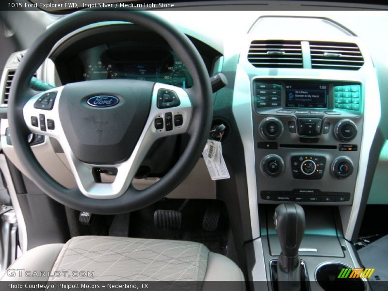 Ingot Silver / Medium Light Stone 2015 Ford Explorer FWD