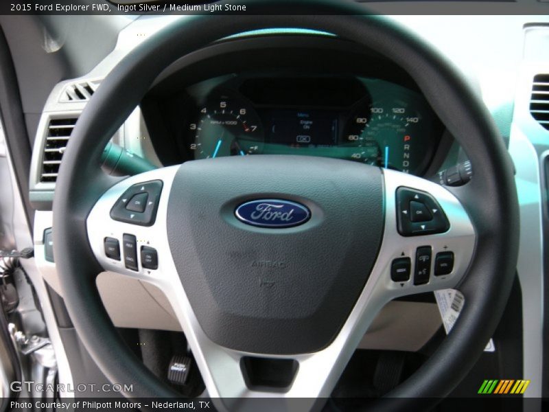Ingot Silver / Medium Light Stone 2015 Ford Explorer FWD