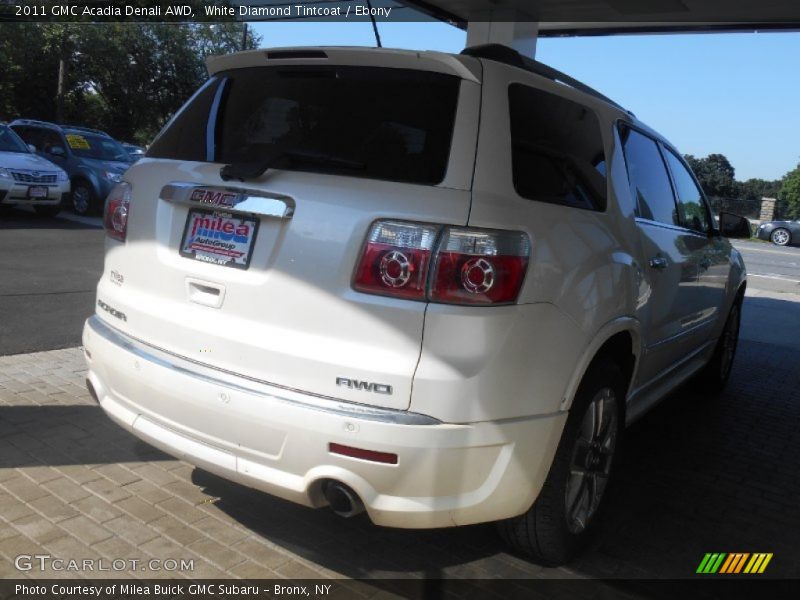 White Diamond Tintcoat / Ebony 2011 GMC Acadia Denali AWD