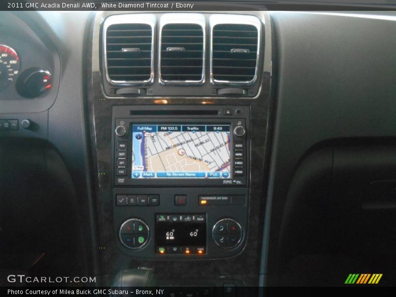White Diamond Tintcoat / Ebony 2011 GMC Acadia Denali AWD