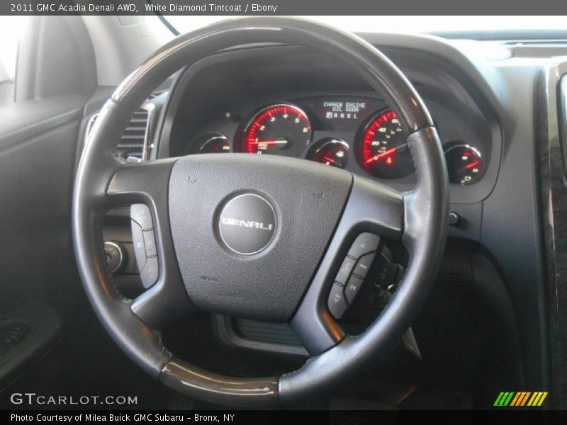 White Diamond Tintcoat / Ebony 2011 GMC Acadia Denali AWD