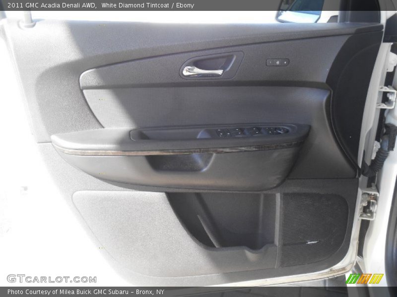 White Diamond Tintcoat / Ebony 2011 GMC Acadia Denali AWD