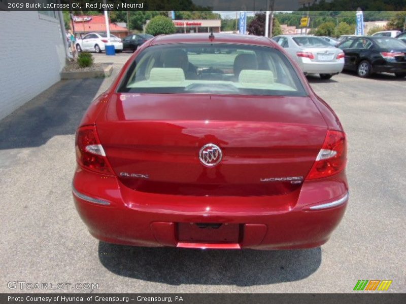 Red Jewel / Neutral 2009 Buick LaCrosse CX