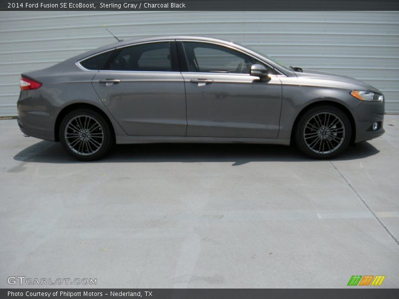 Sterling Gray / Charcoal Black 2014 Ford Fusion SE EcoBoost