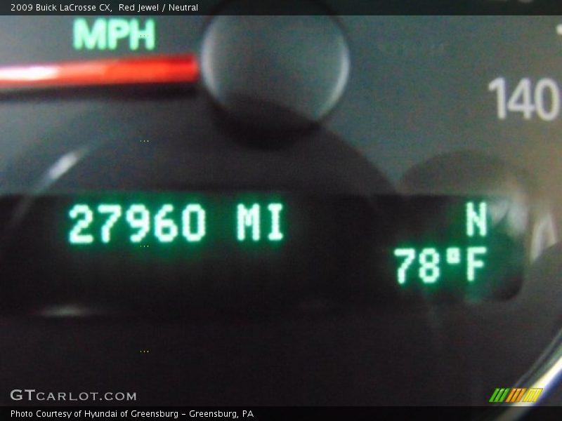 Red Jewel / Neutral 2009 Buick LaCrosse CX