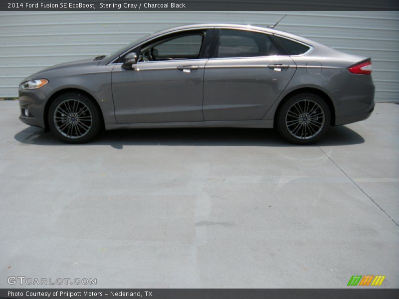 Sterling Gray / Charcoal Black 2014 Ford Fusion SE EcoBoost