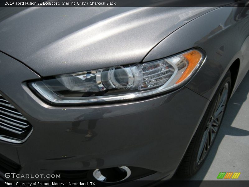 Sterling Gray / Charcoal Black 2014 Ford Fusion SE EcoBoost