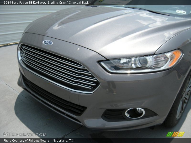 Sterling Gray / Charcoal Black 2014 Ford Fusion SE EcoBoost