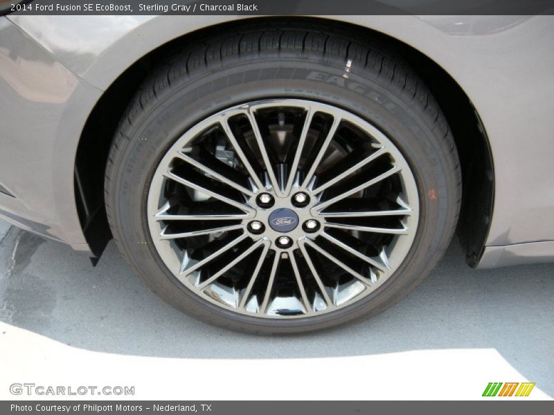 Sterling Gray / Charcoal Black 2014 Ford Fusion SE EcoBoost