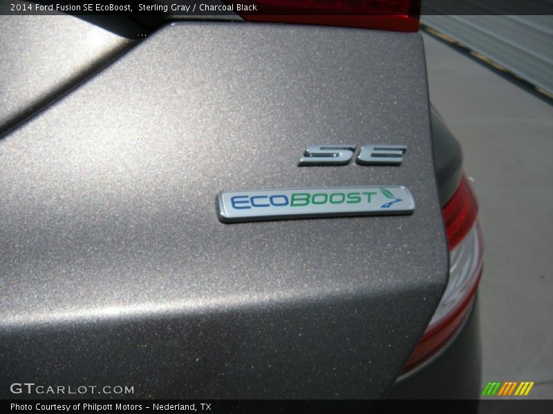 Sterling Gray / Charcoal Black 2014 Ford Fusion SE EcoBoost