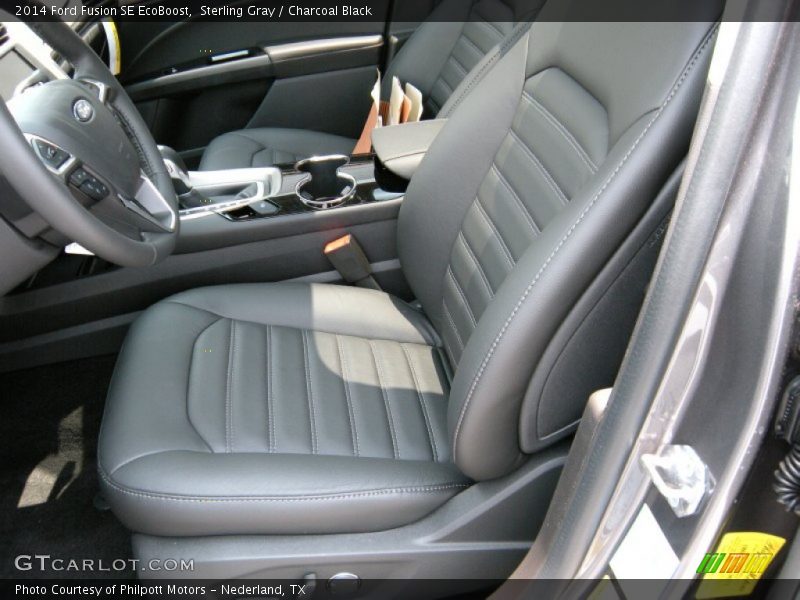 Sterling Gray / Charcoal Black 2014 Ford Fusion SE EcoBoost