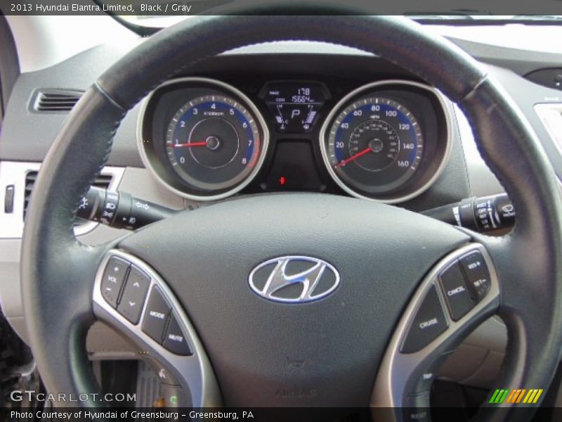 Black / Gray 2013 Hyundai Elantra Limited