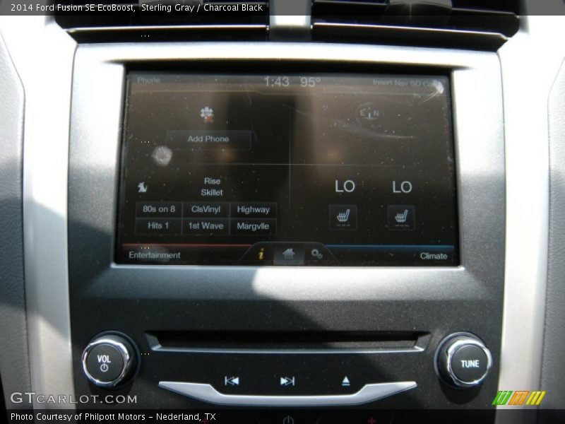 Sterling Gray / Charcoal Black 2014 Ford Fusion SE EcoBoost
