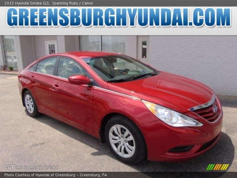 Sparkling Ruby / Camel 2013 Hyundai Sonata GLS